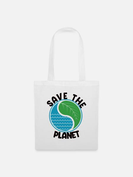 Save The Planet - Stoffbeutel - Weiß