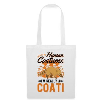 Coati Human Costume Halloween Coati Proboscis Bear - Tote Bag - white - Front