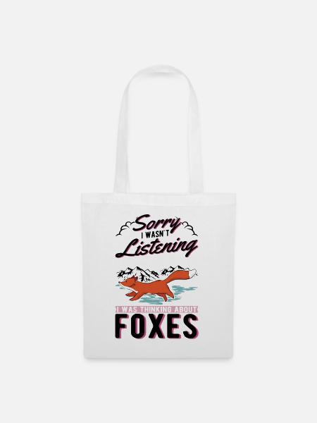 Fuchs Geschenk Rotfuchs - Stoffbeutel - Weiß