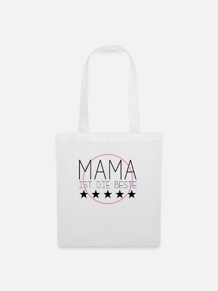 Mama ist die beste - Stoffbeutel - Weiß