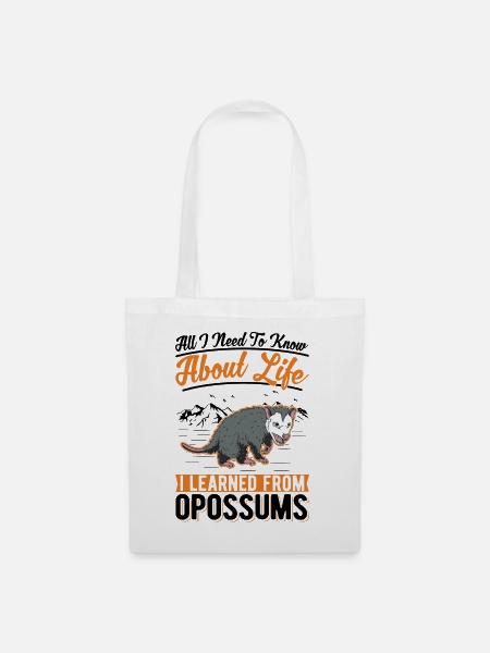 Opossum Possum Beutelratte - Stoffbeutel - Weiß
