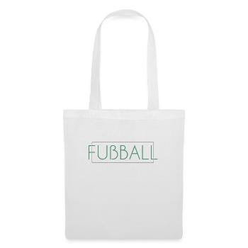 Fußball Schriftzug - Stoffbeutel - Weiß - Vorne