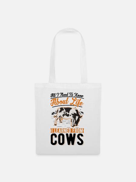Kuh Geschenk Rinderzüchter Landwirt - Stoffbeutel - Weiß