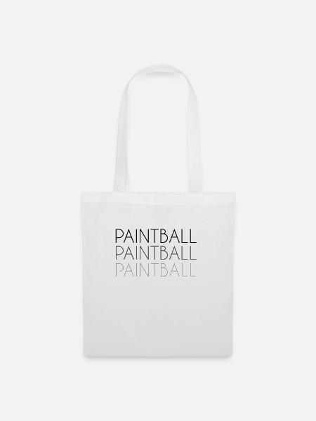 Paintball Schriftzug - Stoffbeutel - Weiß
