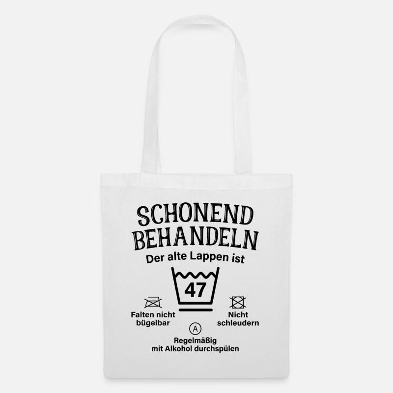 47. Geburtstag Schonend Behandeln Alte Lappen 47 - Stoffbeutel - Weiß
