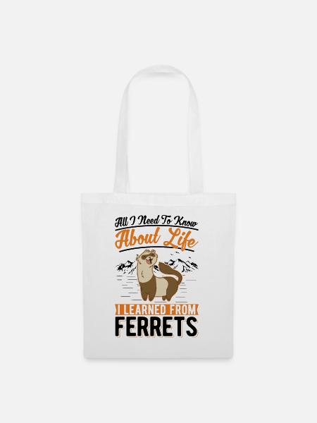 Frettchen Liebhaber - Stoffbeutel - Weiß