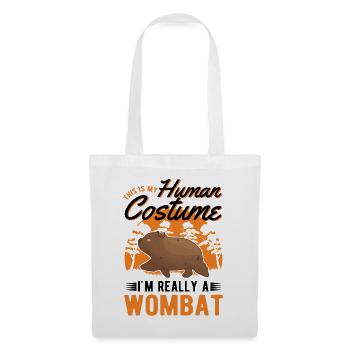 Wombat Human Costume Halloween - Stoffbeutel - Weiß - Vorne