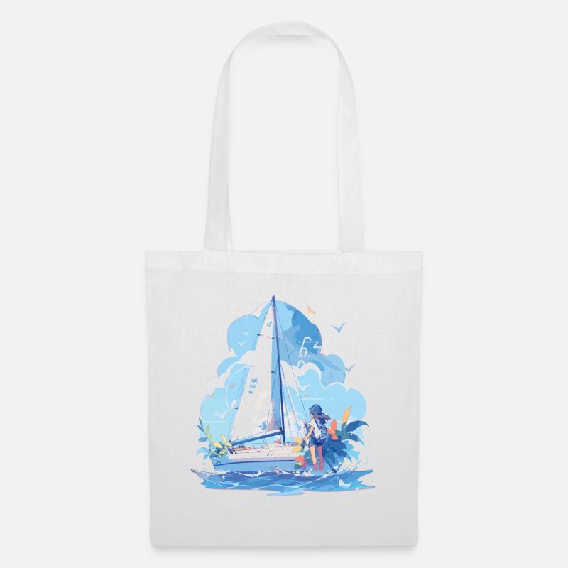 Régate Voile - Sac en tissu - blanc