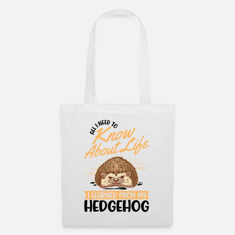Hedgehog Gift Spiny Hedgehog - Tote Bag - white