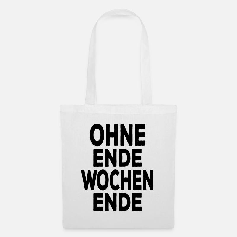 Ohne Ende Wochenende | Weekend Party Time Disko - Stoffbeutel - Weiß
