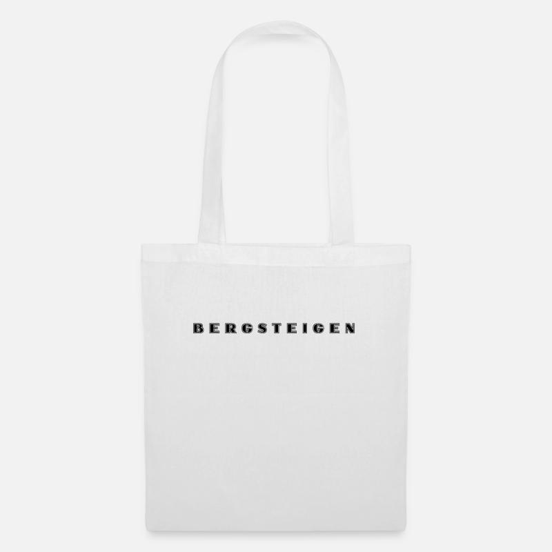 Bergsteigen Schriftzug - Stoffbeutel - Weiß