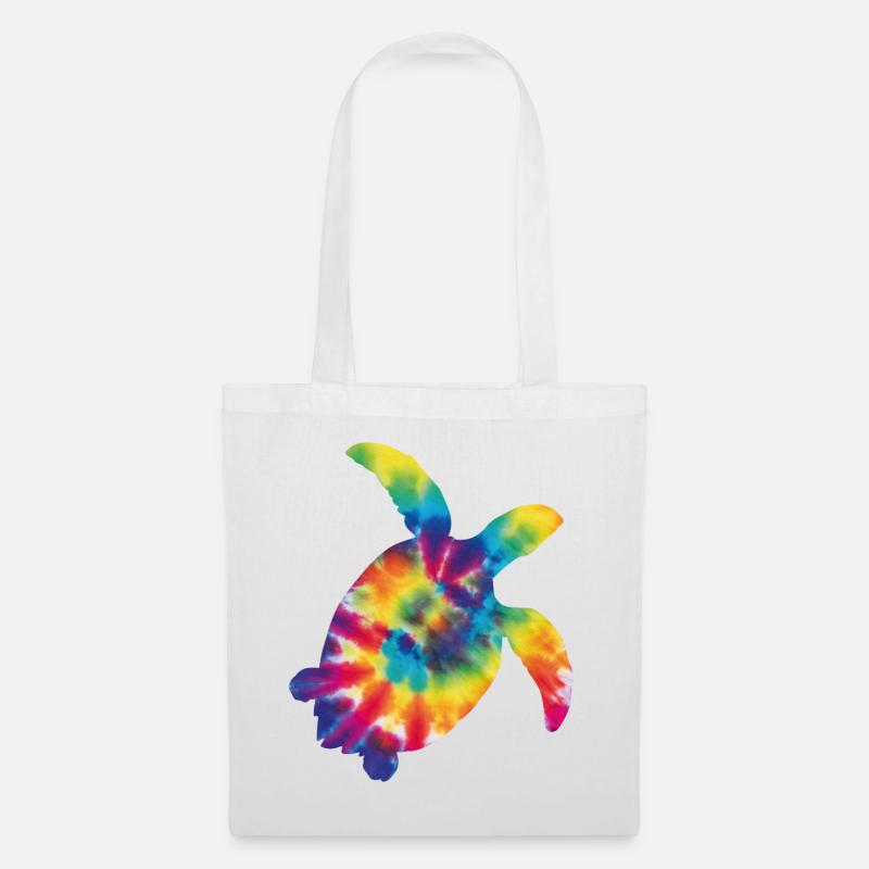 Sea Turtle Tortoise Tie Dye - Stoffbeutel - Weiß
