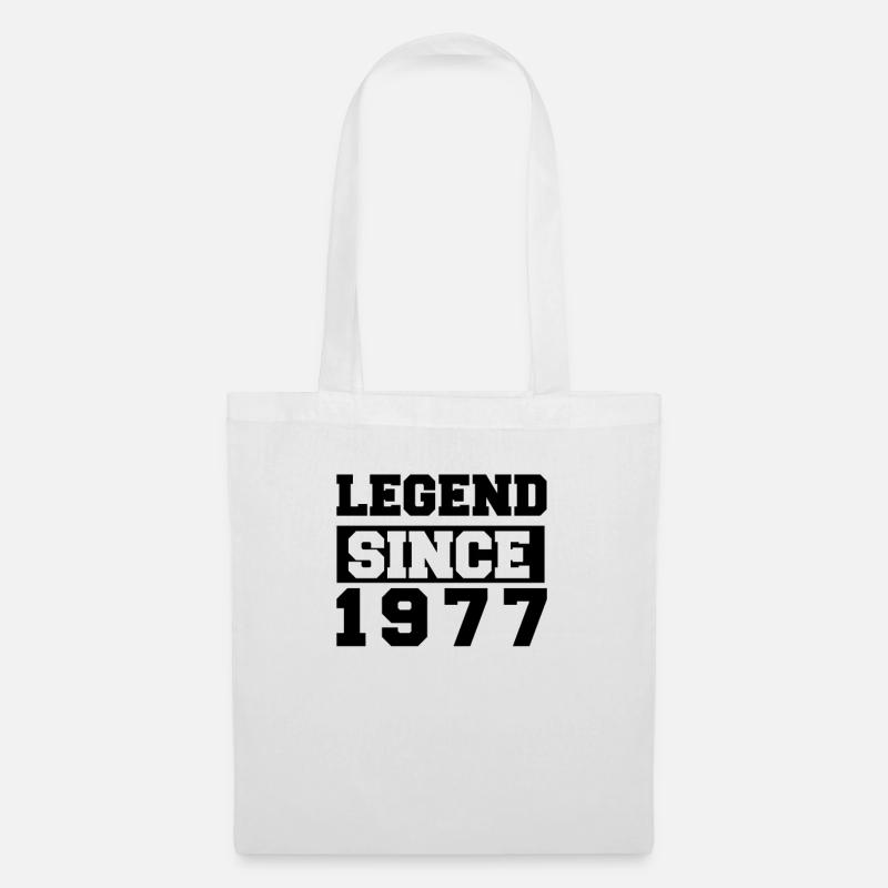 Legende seit 1977 - Cooles Geburtstagsgeschenk - Stoffbeutel - Weiß