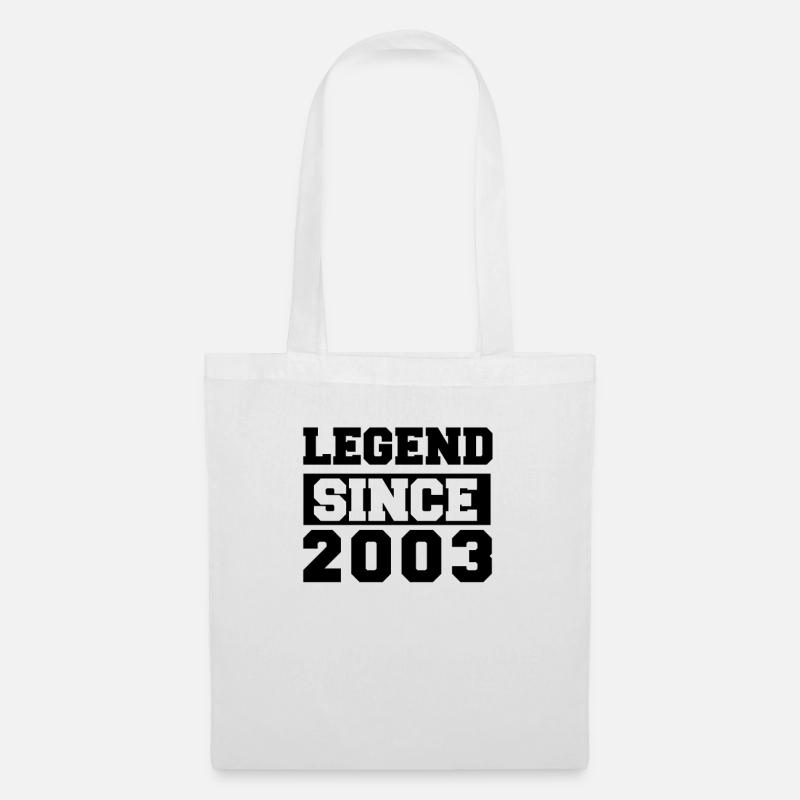 Legende seit 2003 - Cooles Geburtstagsgeschenk - Stoffbeutel - Weiß