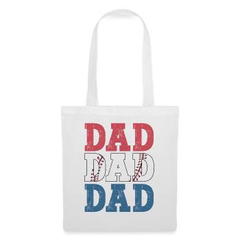 Baseball Dad Shirt Retro Vatertag Vintage - Stoffbeutel - Weiß - Vorne