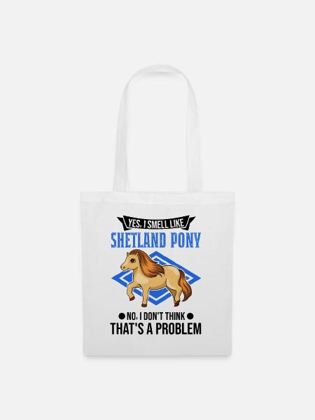 Shetland Pony Geruch Geschenk Shetty - Stoffbeutel - Weiß
