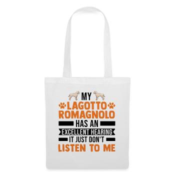 Lagotto Romagnolo Wasserhund - Stoffbeutel - Weiß - Vorne