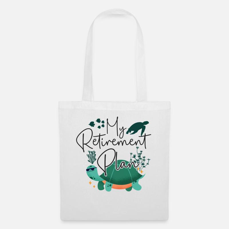 Sea Turtle Tortoise Retired My - Stoffbeutel - Weiß