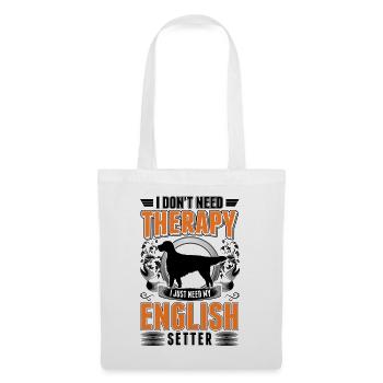 Setter Anglais Thérapie Setter Anglais - Sac en tissu - blanc - Devant