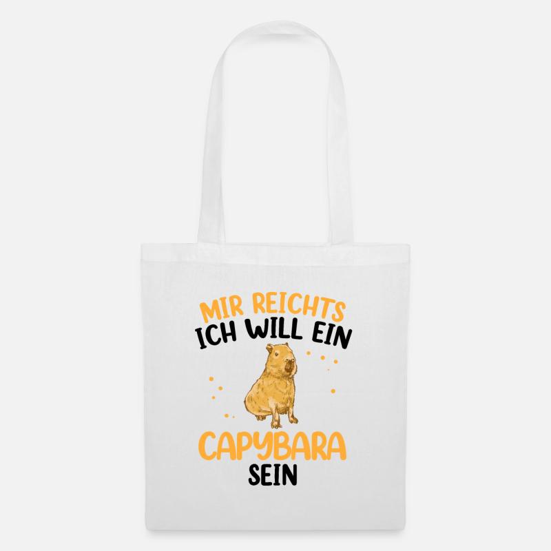 Will Capybara sein Südamerika Wasserschwein - Stoffbeutel - Weiß