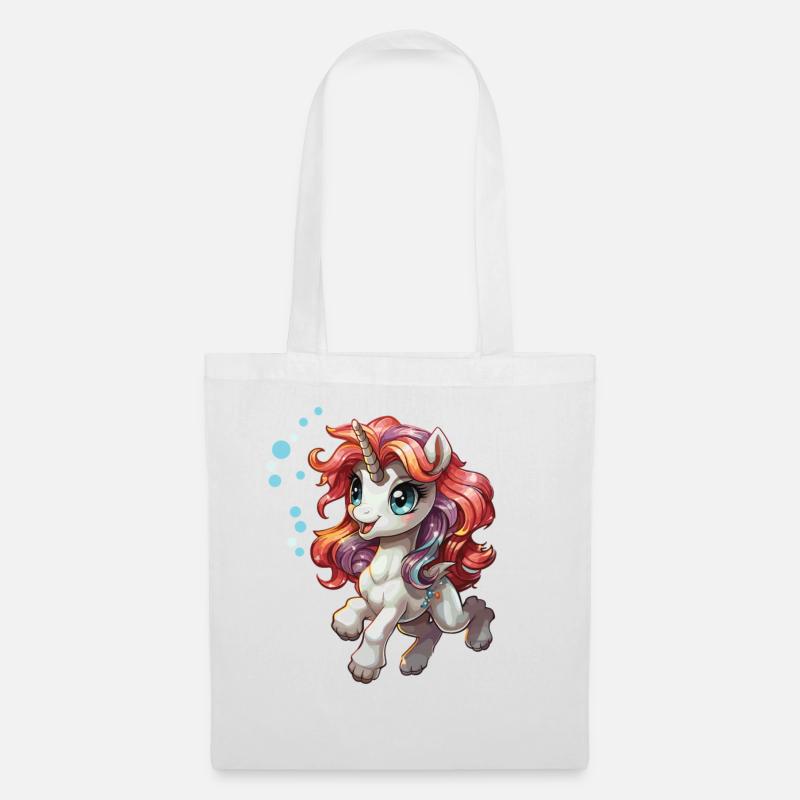 Kleines Einhorn/Sweet Unicorn - Stoffbeutel - Weiß
