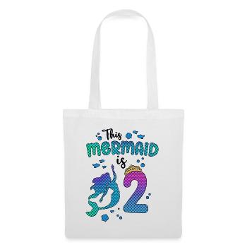 Cette sirène est 2 ans sirène fille 3ème - Sac en tissu - blanc - Devant