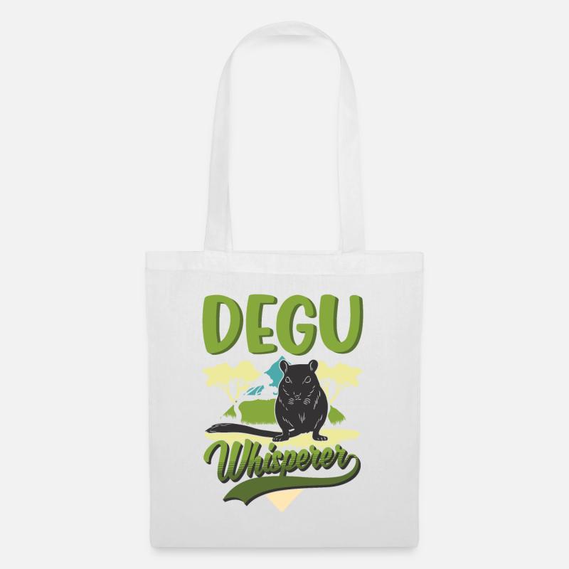 Degu Flüsterer Walddegu - Stoffbeutel - Weiß