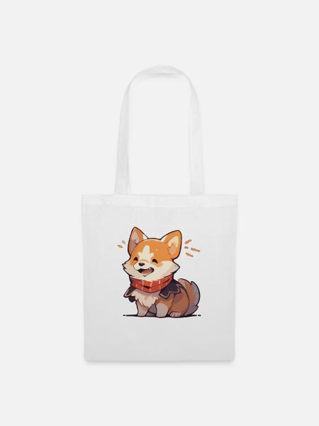 Corgi - Stoffbeutel - Weiß