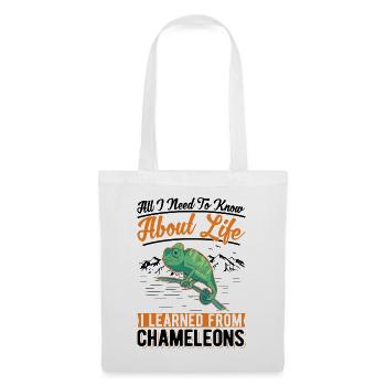 Caméléon - Sac en tissu - blanc - Devant