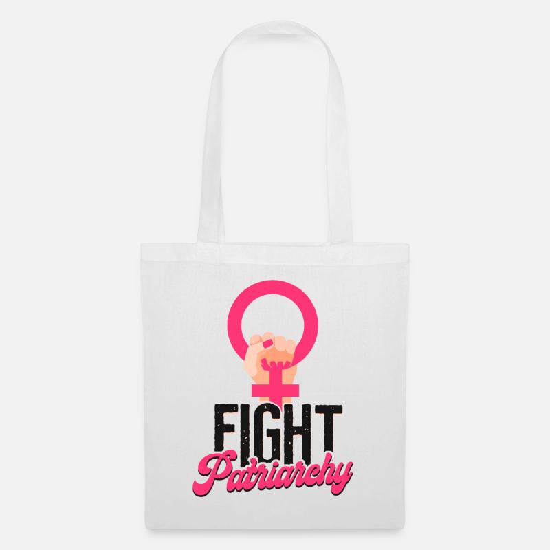 Feminist Fight Patriarchy - Stoffbeutel - Weiß