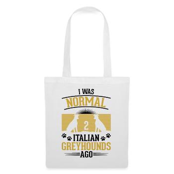 Cadeau de lévrier italien - Sac en tissu - blanc - Devant