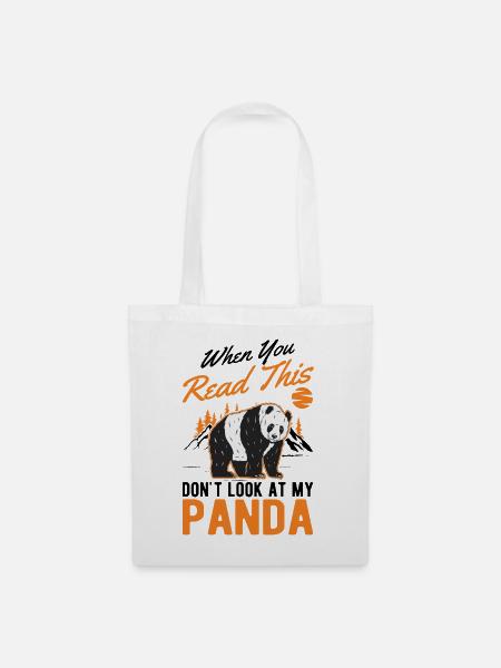 Panda Liebhaber Pandabär Geschenk - Stoffbeutel - Weiß