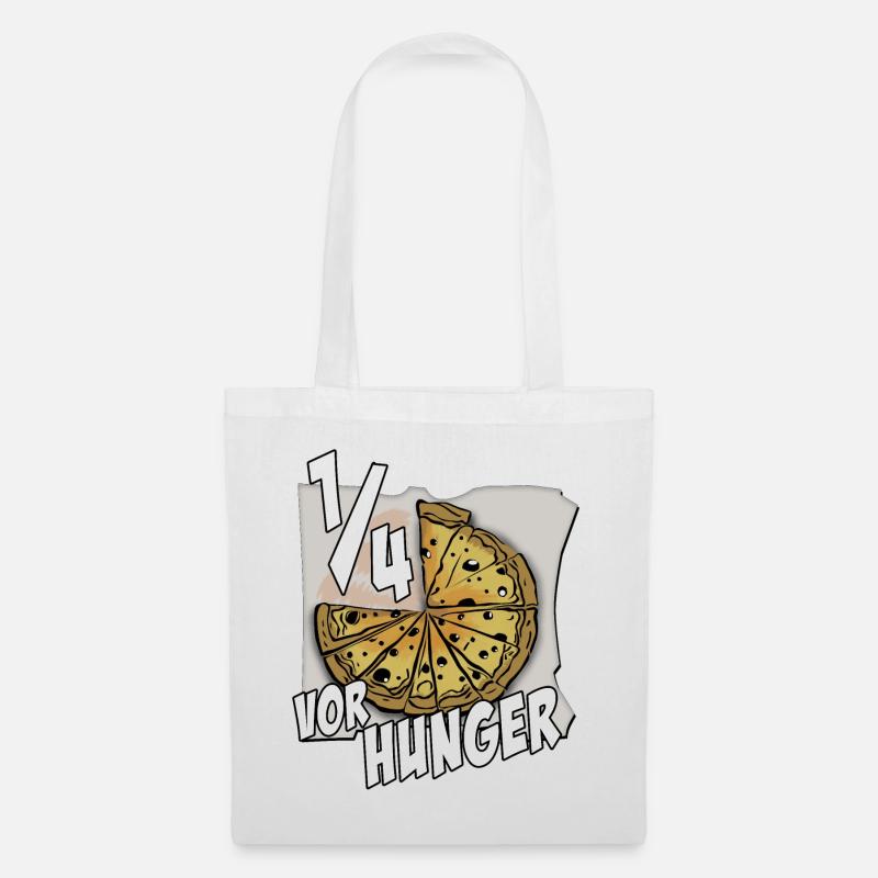 ein viertel vor hunger - Stoffbeutel - Weiß