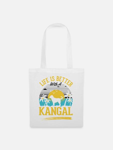 Das Leben ist beser mit einem Kangal - Stoffbeutel - Weiß