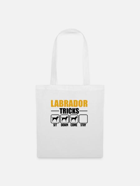 Labrador Tricks - Stoffbeutel - Weiß