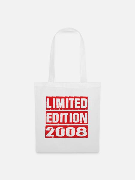 Limited Edition 2008 Geburtstag 2008 Vintage Retro - Stoffbeutel - Weiß