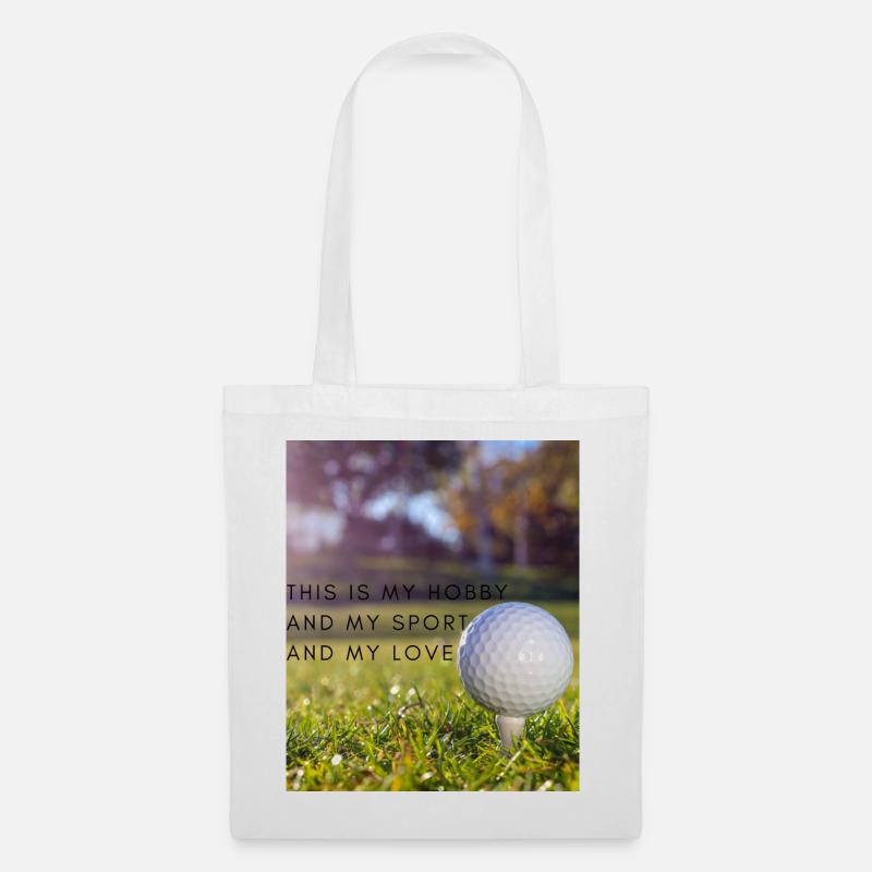 Liebe zum Golf - Stoffbeutel - Weiß