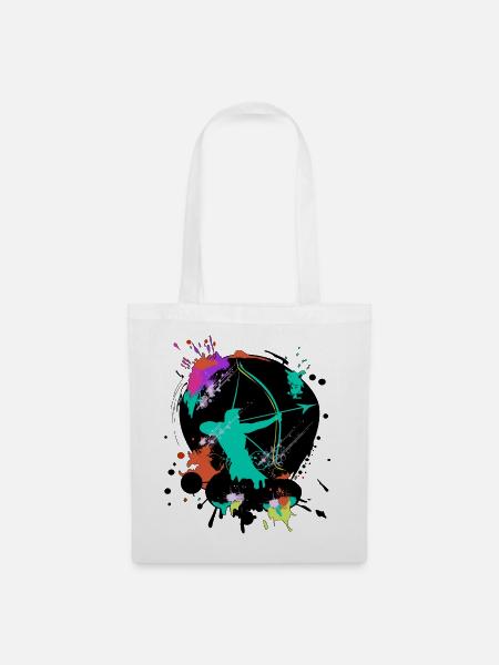 Archery Splash – Bow & Arrow - Stoffbeutel - Weiß