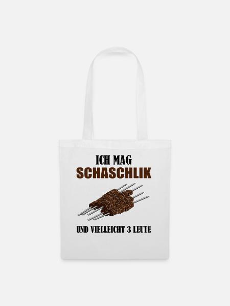 Schaschlik Introvertiert Humor Statement Geschenk - Stoffbeutel - Weiß