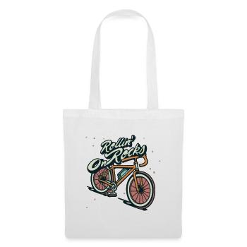Gravel Bike Gravel Bikes Gravel Rollin On Rocks - Tote Bag - white - Front