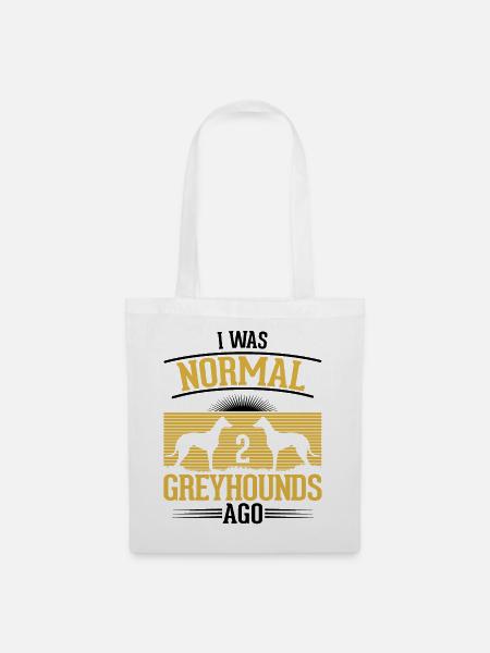 Windhund Geschenk Greyhound Galgo - Stoffbeutel - Weiß