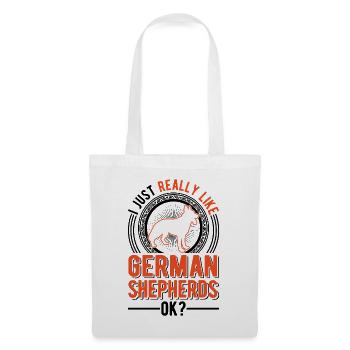 J’aime juste les bergers allemands - Sac en tissu - blanc - Devant