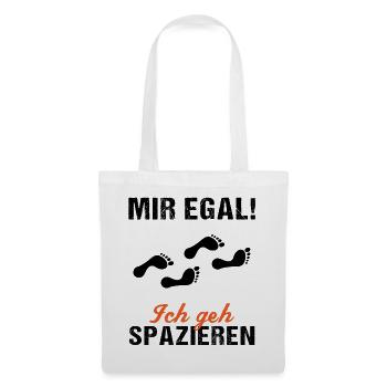 Sorglos Spaziergang Humorvolles Geschenk - Stoffbeutel - Weiß - Vorne