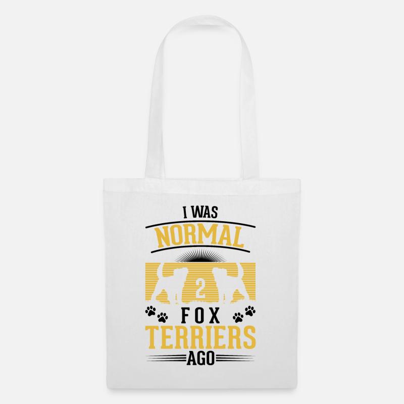 Foxterrier Drahthaar Geschenk - Stoffbeutel - Weiß