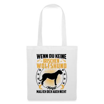 Irischer Wolfshund nicht mögen Windhund - Stoffbeutel - Weiß - Vorne