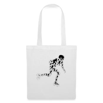 Silhouette de patin à roulettes Silhouette de patineur à roulettes - Sac en tissu - blanc - Devant