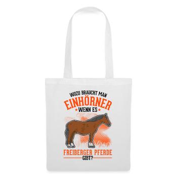 Freiberger Pferd Einhorn - Stoffbeutel - Weiß - Vorne