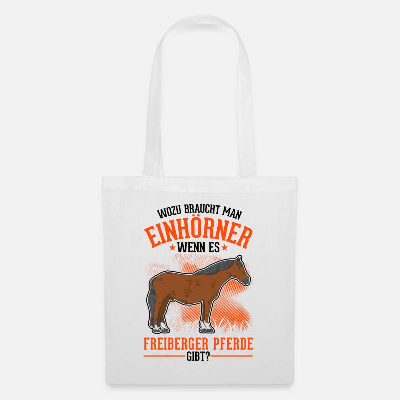 Freiberger Pferd Einhorn - Stoffbeutel - Weiß