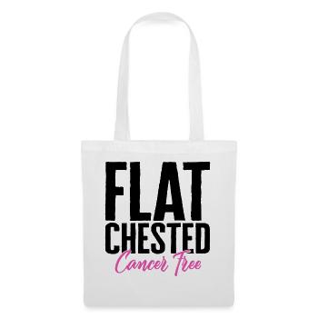 Chemise de sensibilisation au cancer du sein, poitrine plate - Sac en tissu - blanc - Devant