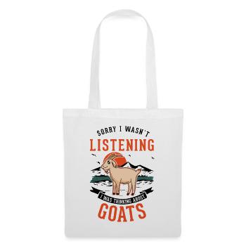 Chèvres Cadeau Chèvre Hôte Chèvre - Sac en tissu - blanc - Devant